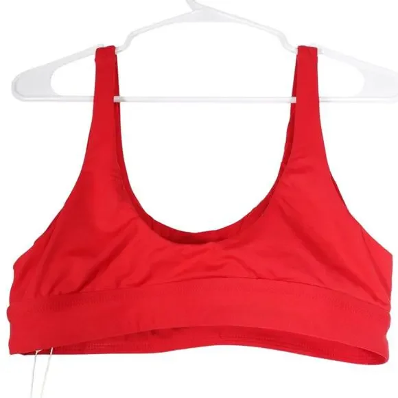 NWT Andie Swim Women's Ventura Bikini Top Cherry Red Size Small Padded Support - Picture 4 of 10